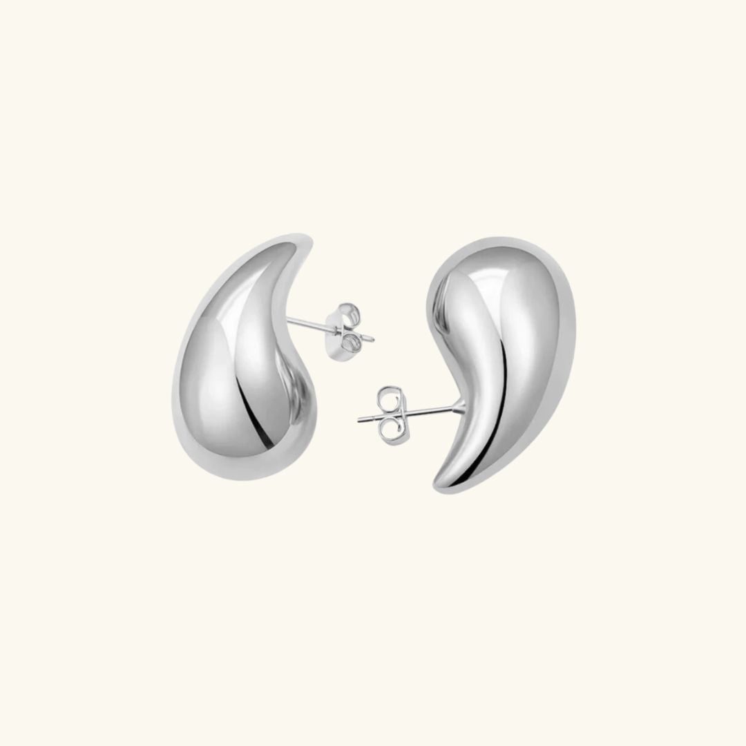 Grace | Sculpted Teardrop Earrings in 18K Gold plated or Silver