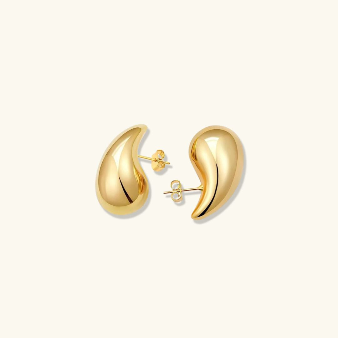 Grace | Sculpted Teardrop Earrings in 18K Gold plated or Silver