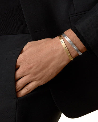 Mia - Women's Bracelet Gold One Size Alloy Minimalist Bangle